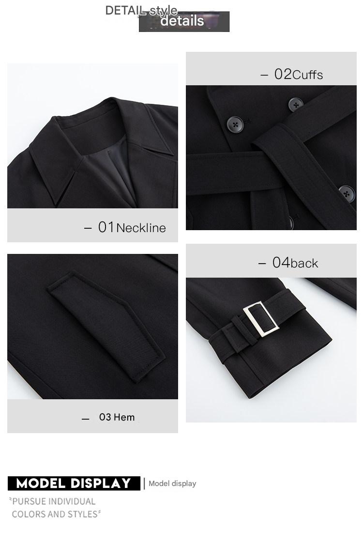 MONSEN Suitory British-Style Over-Knee Trench Coat in Performance Blend product image