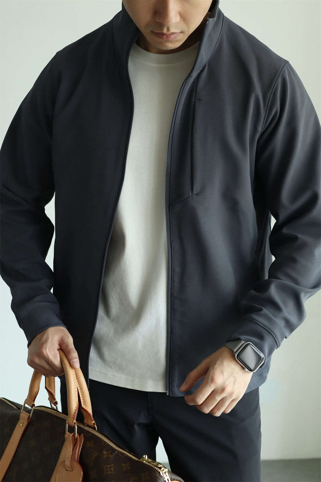 MONSEN Suitory 4-Way Stretch Stand-Collar Outerwear Jacket in Performance Blend product image