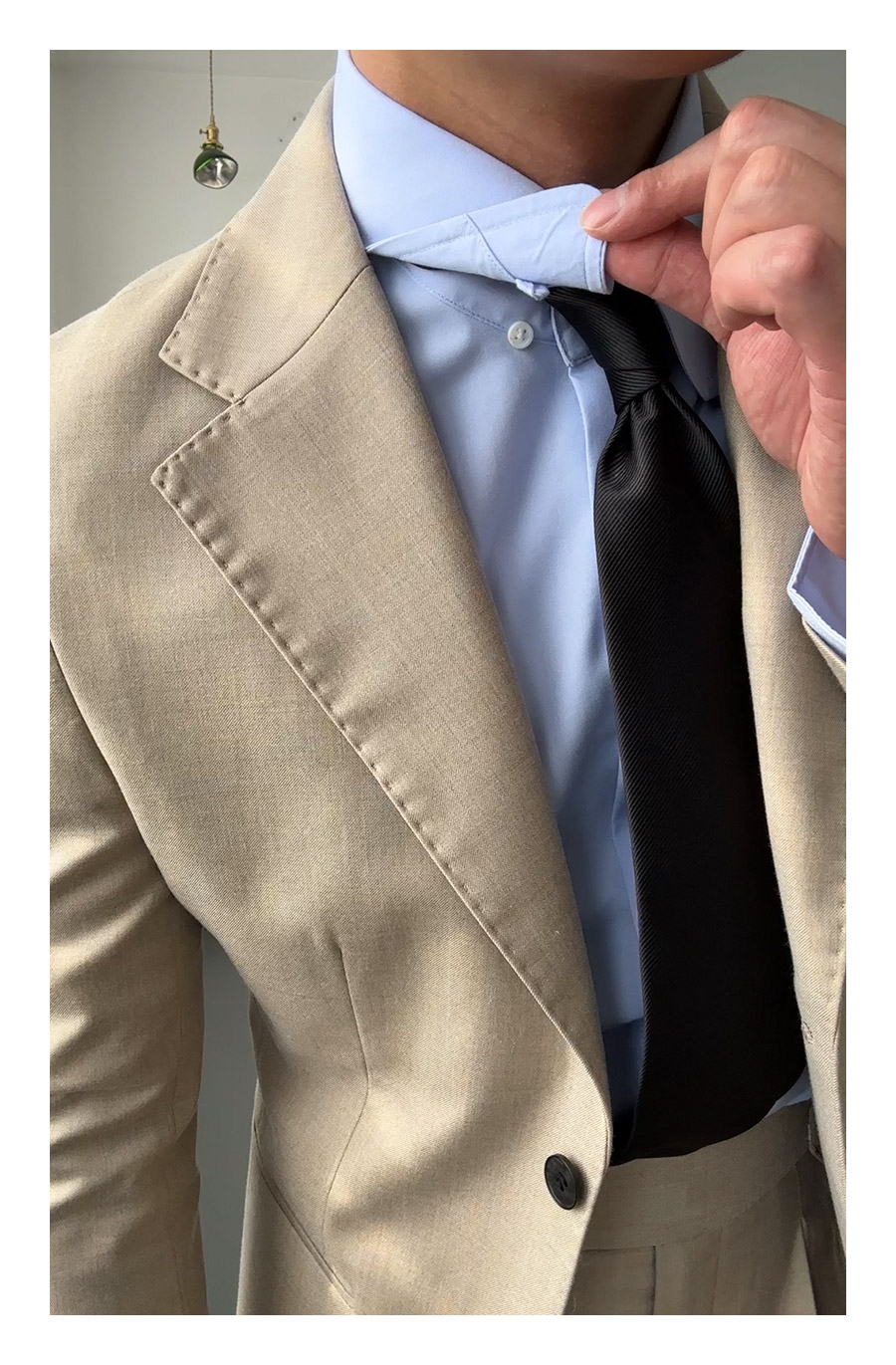 Vintage Rounded-Collar Dress Shirt