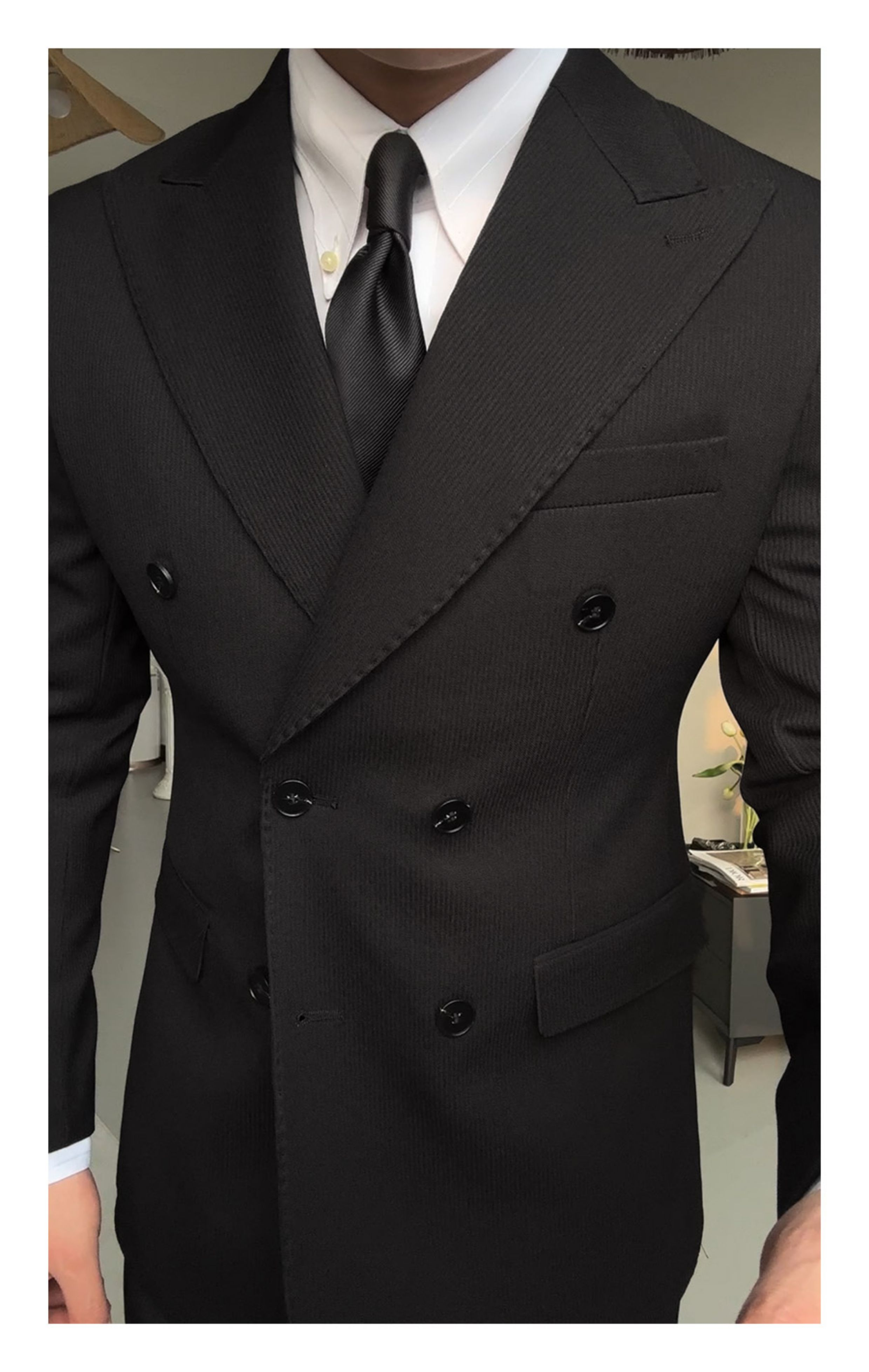 Double-Breasted Peak-Lapel Suit