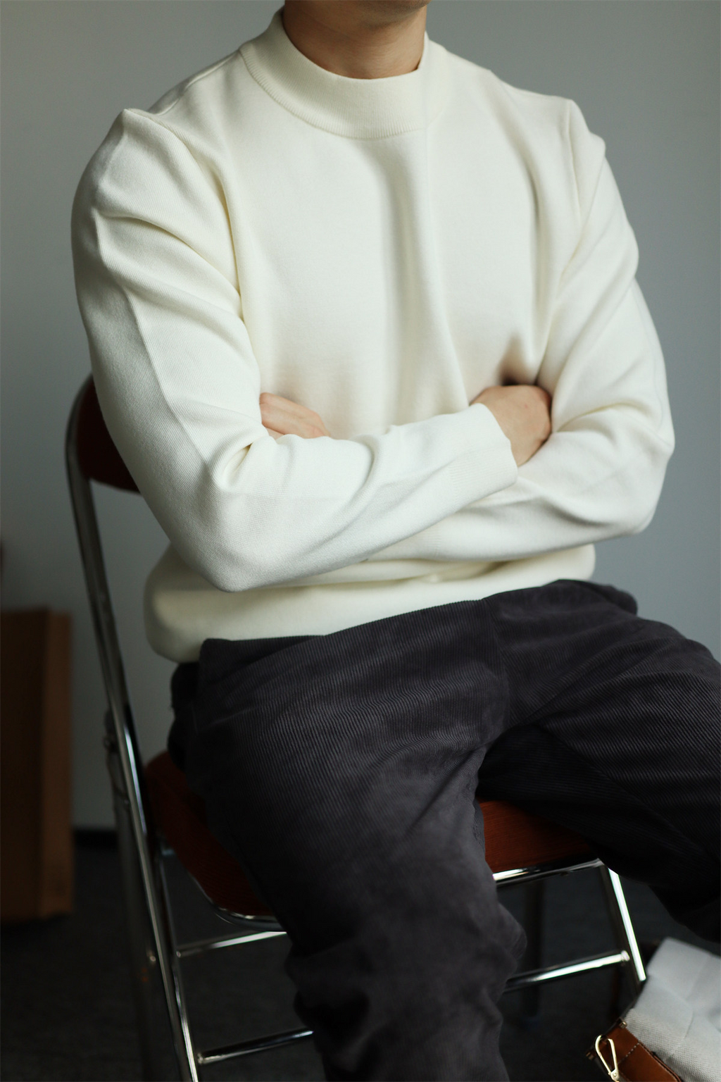 MONSEN Suitory Mid-Neck Ribbed Knit in Cotton product image