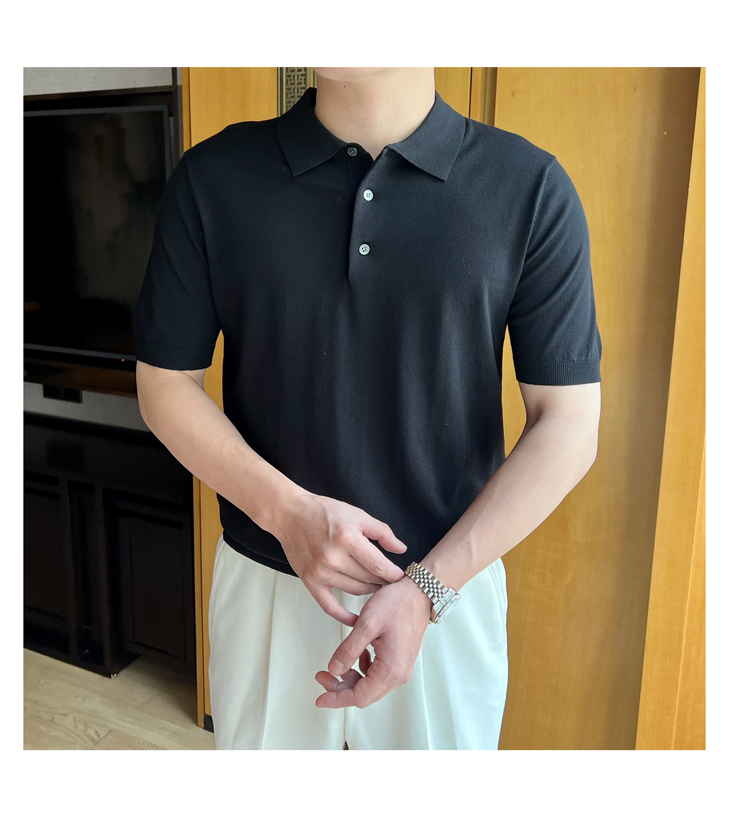 Slim-Fit Solid Knit Polo