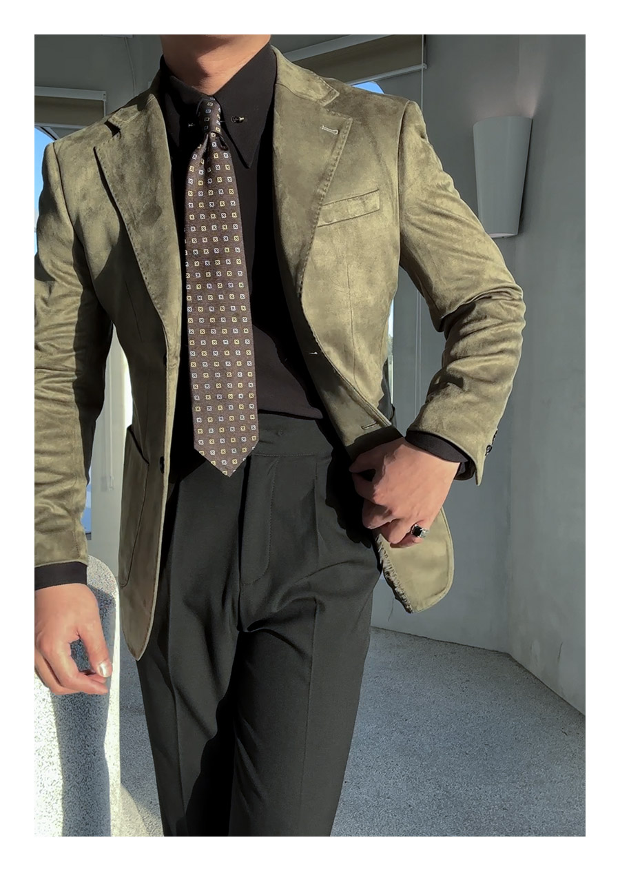 MONSEN Suitory Suede-Touch Blazer product image