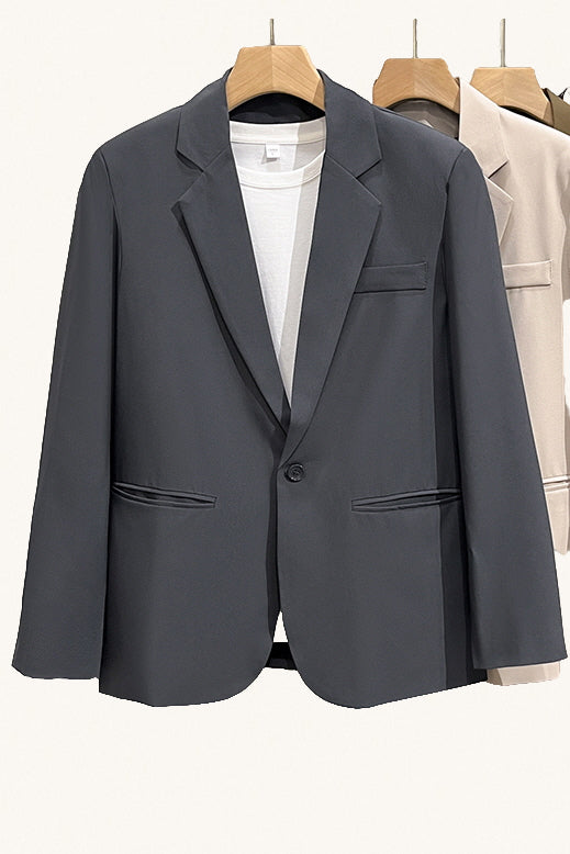 MONSEN Suitory Refined Mini Suit Jacket in Denim product image