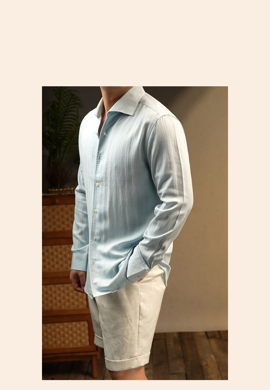 One-Piece Collar Textured Shirt