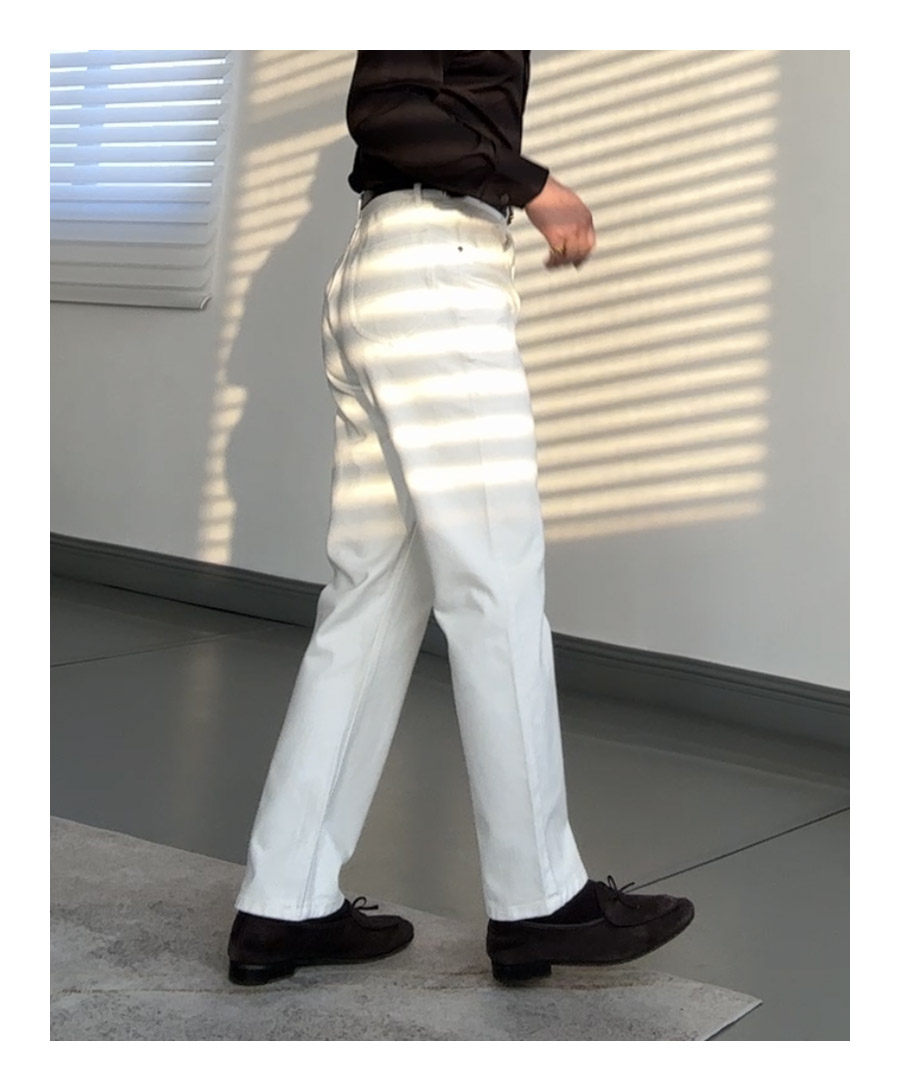 MONSEN Suitory Retro-Washed High-Rise Straight Jeans in Cotton product image