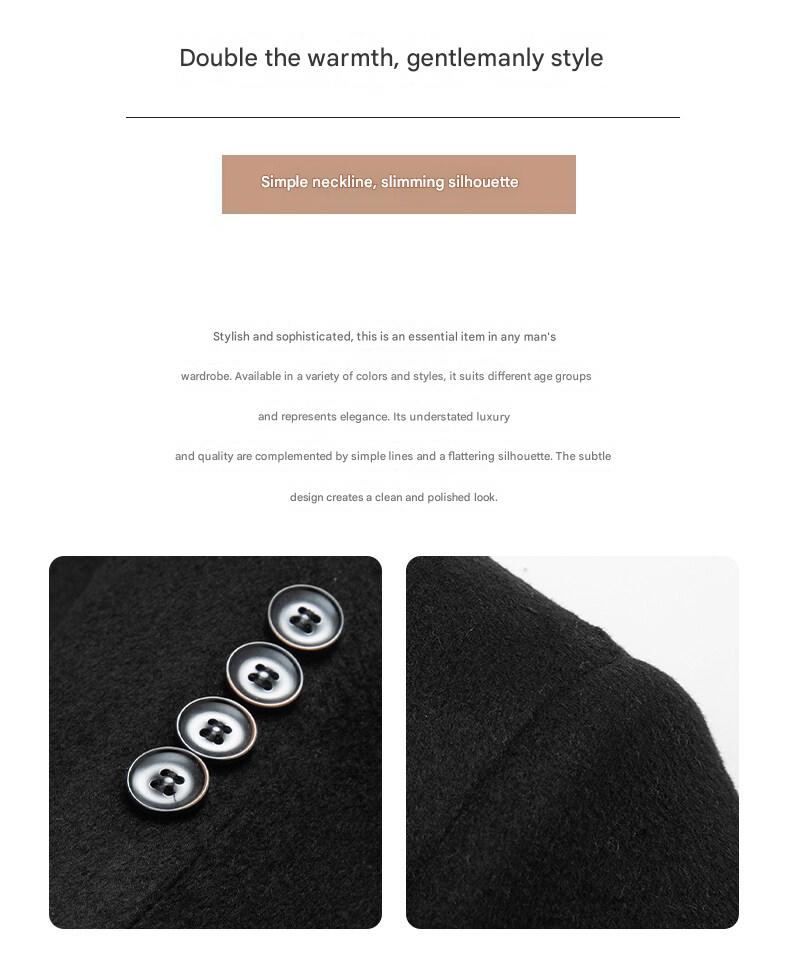 Goose-Down Liner Wool Overcoat