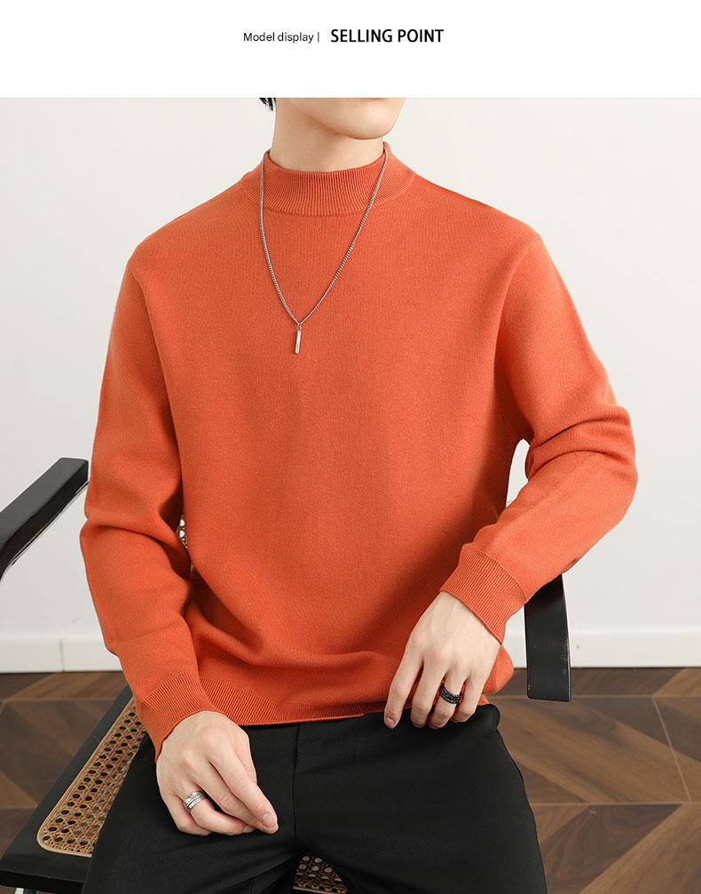 Fleece-Lined Mock-Neck Sweater