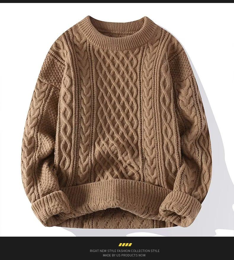 Cable-Knit Crewneck Sweater