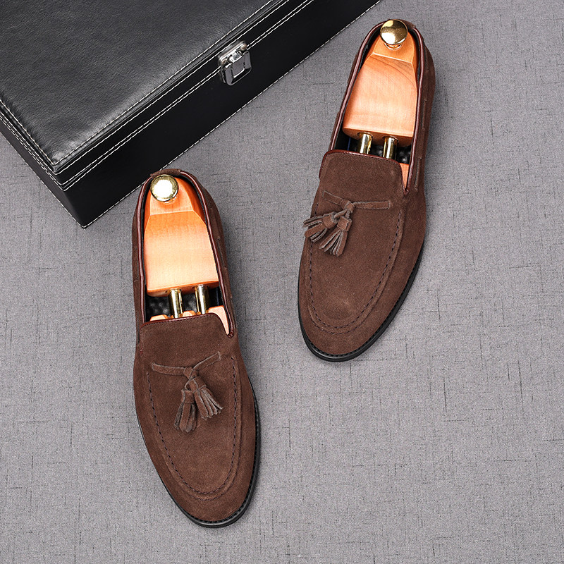 MONSEN Suitory Genuine Suede Tassel Loafers product image