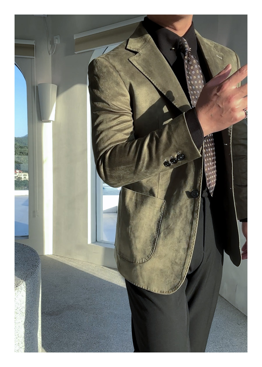 MONSEN Suitory Suede-Touch Blazer product image