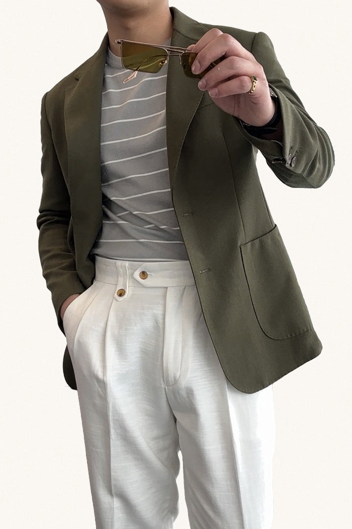 MONSEN Suitory Cotton-Linen Commuter Trousers product image