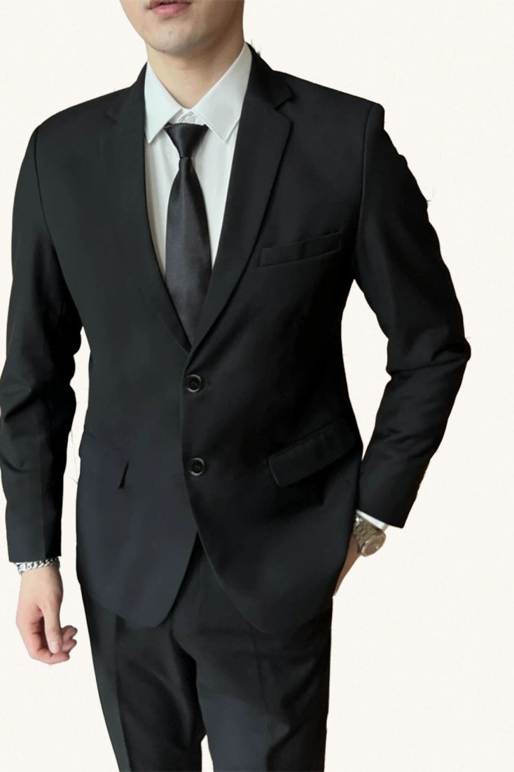 MONSEN Suitory Korean-Style Slim Suit Jacket in Performance Blend front view