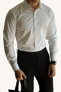 MONSEN Suitory Anti-Wrinkle Non-Iron Shirt in Bamboo Blend front view