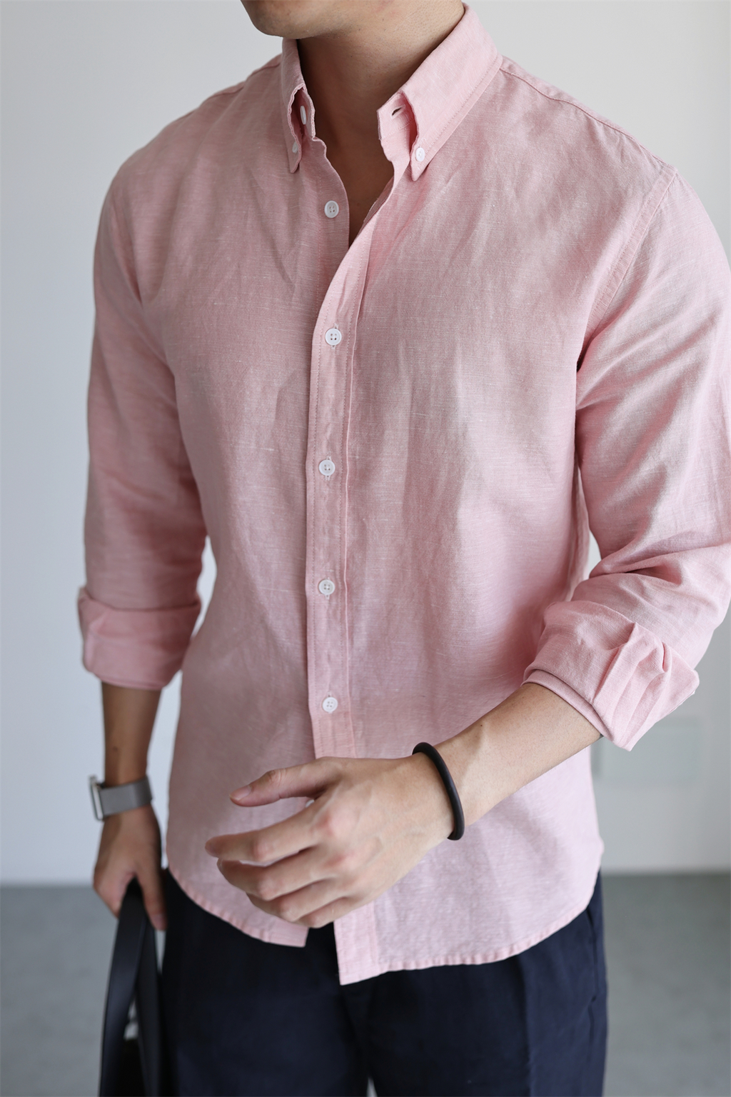 Linen-Cotton Yarn-Dyed Shirt