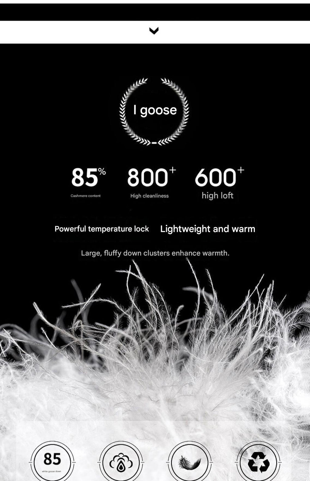 Goose-Down Liner Wool Overcoat