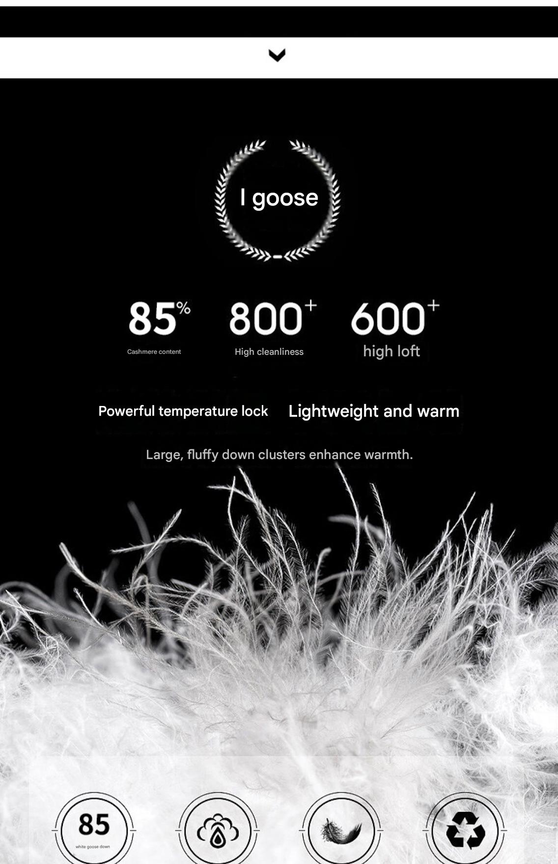 Goose-Down Liner Wool Overcoat
