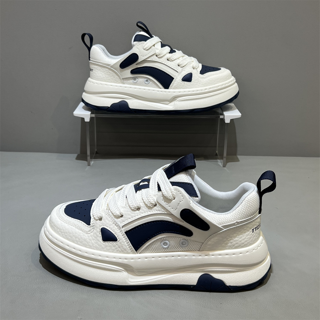 MONSEN Suitory White Low-Top Court Sneakers in Leather product image