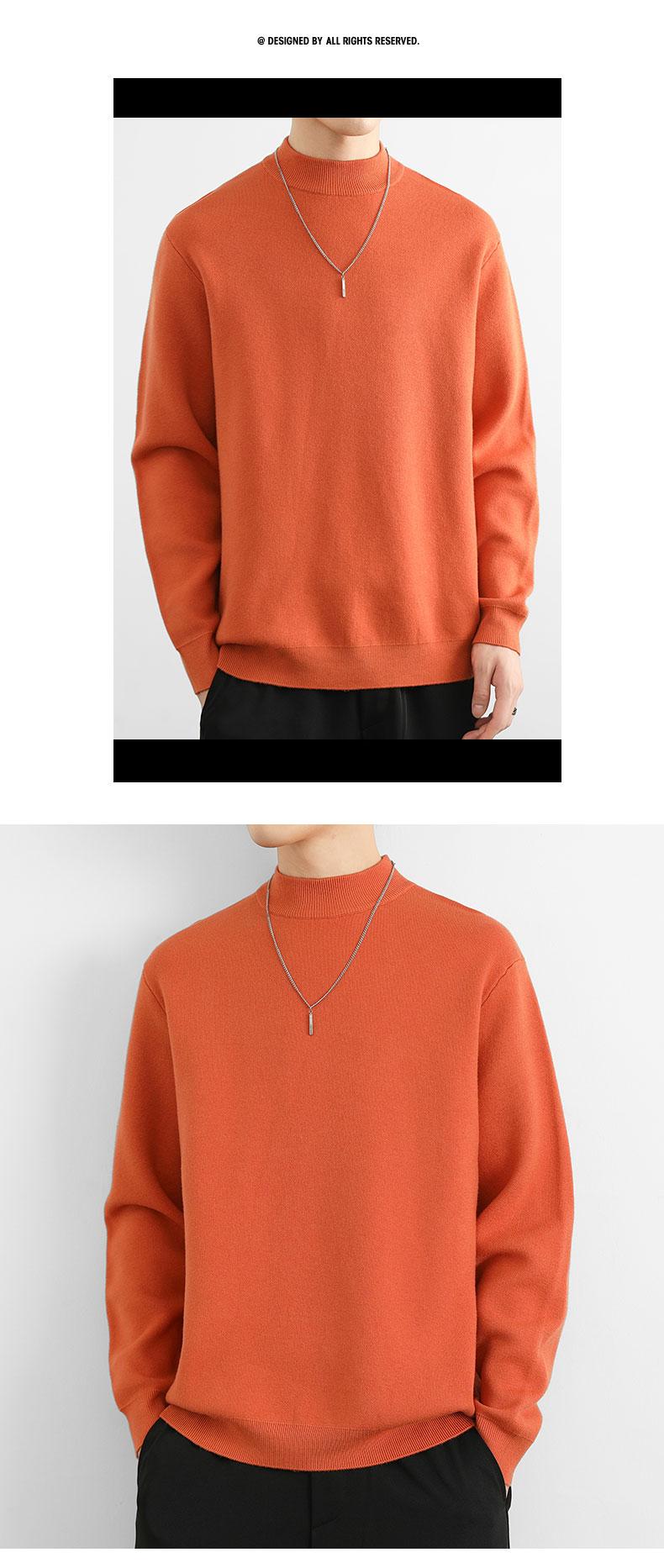 Fleece-Lined Mock-Neck Sweater