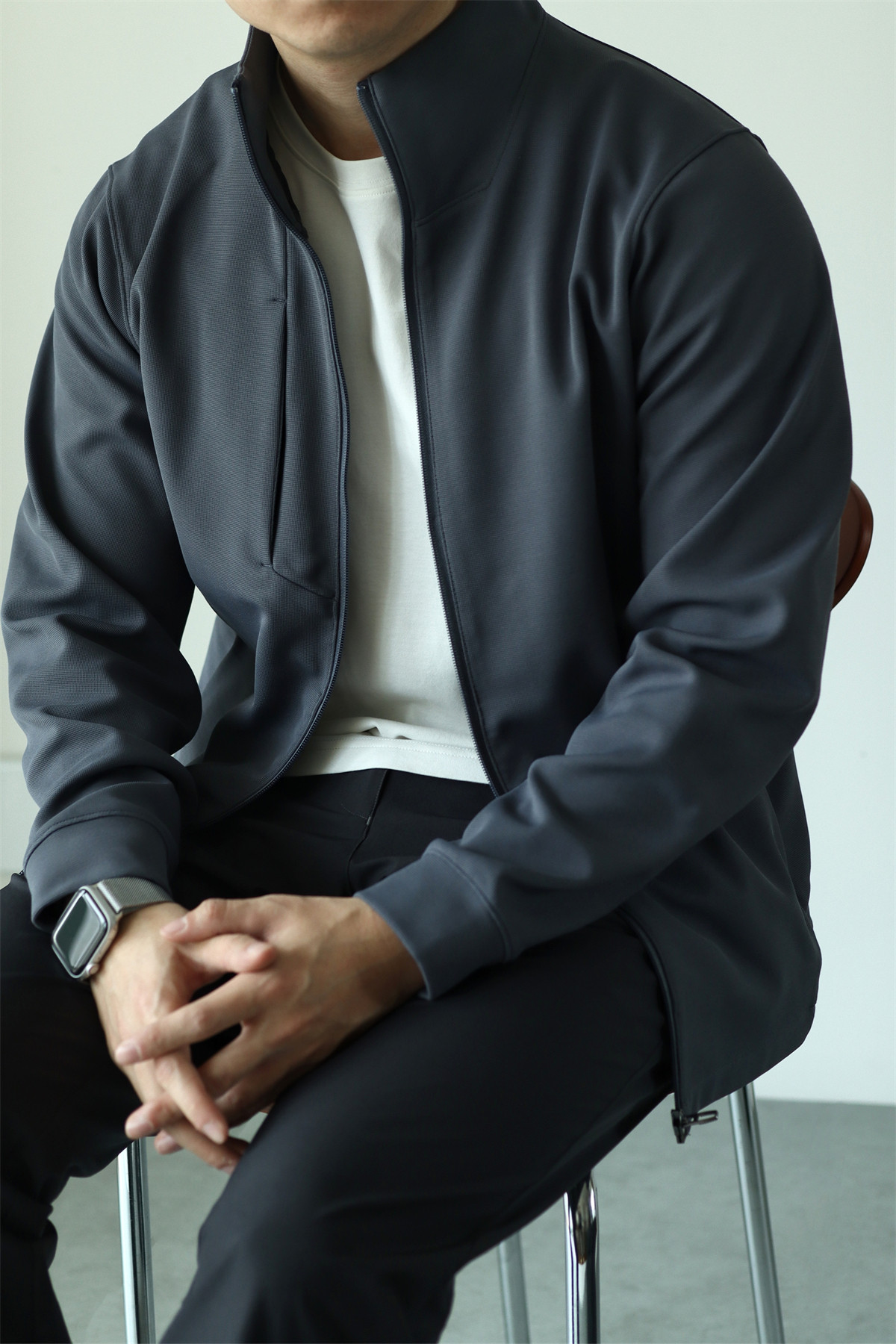 MONSEN Suitory 4-Way Stretch Stand-Collar Outerwear Jacket in Performance Blend product image
