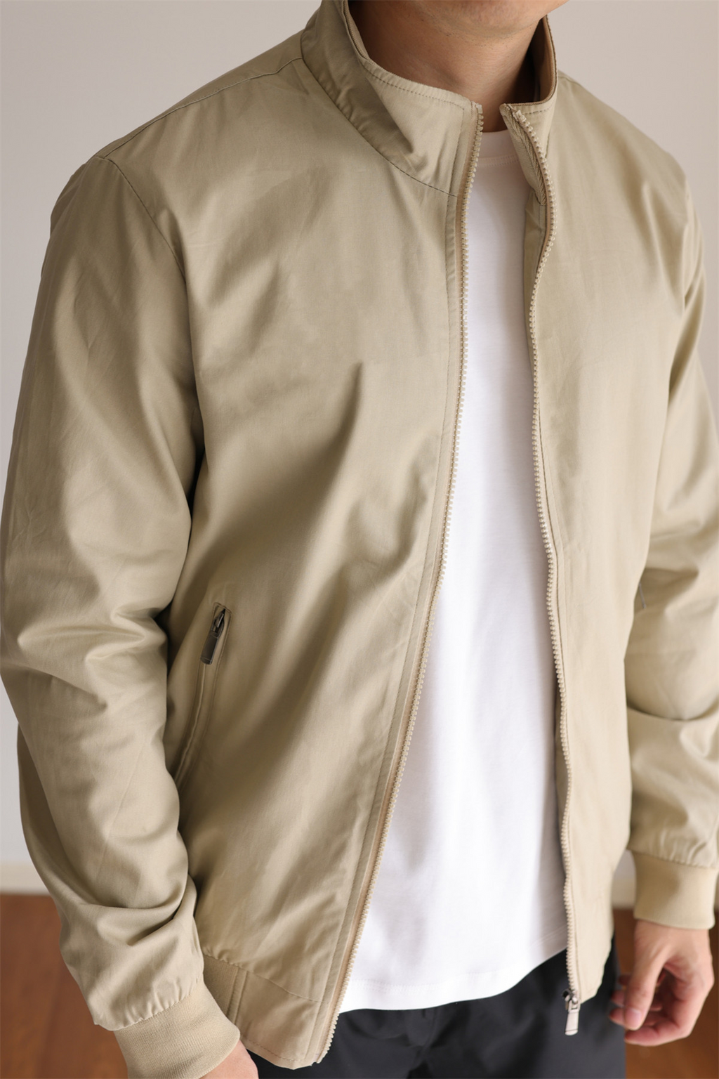 MONSEN Suitory Lightweight G9 Harrington Stand Collar Jacket in Performance Blend product image