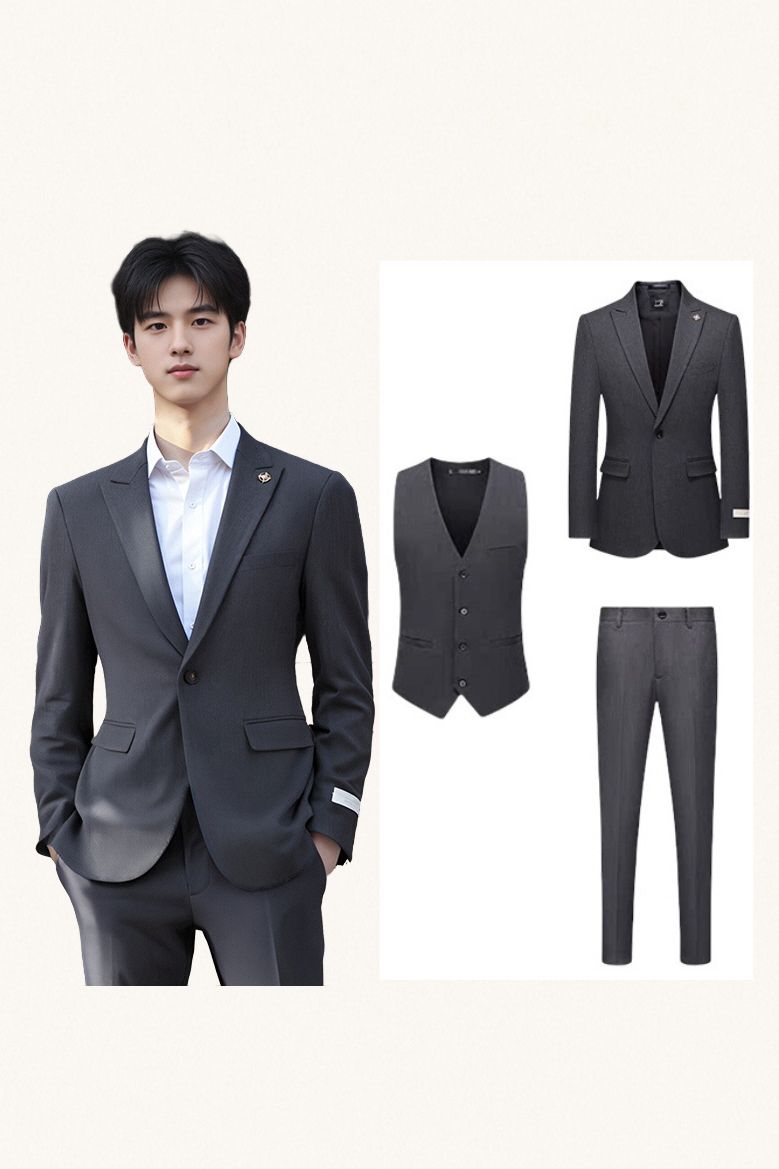 MONSEN Suitory Slim-Fit British Style Solid Suit in Performance Blend product image