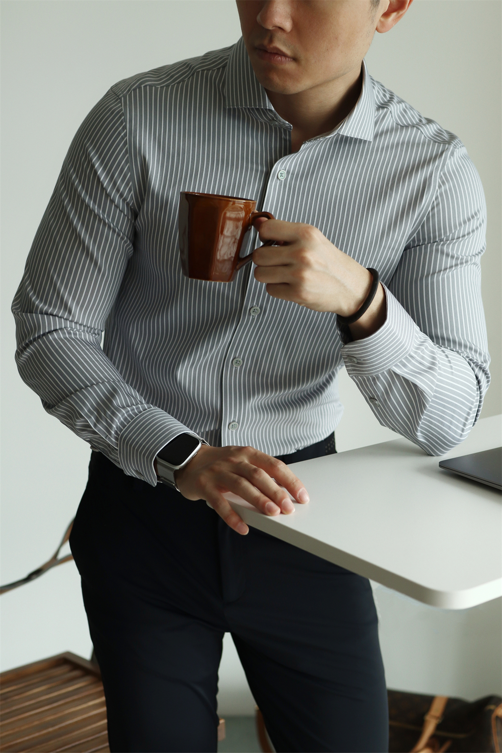 Lenzing Modal Vertical-Stripe Shirt
