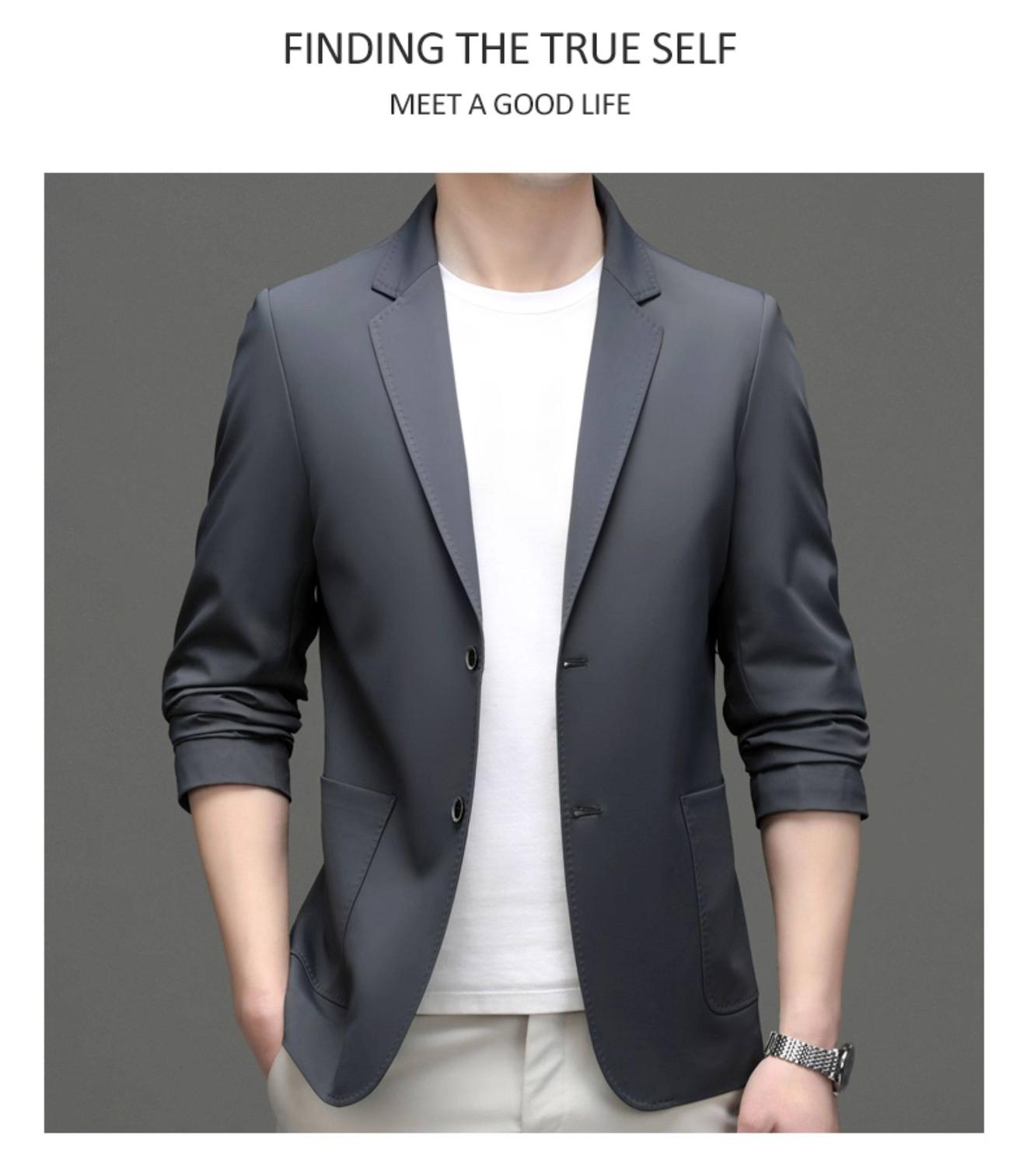 MONSEN Suitory Lightweight Anti-Wrinkle Blazer in Silk Blend product image