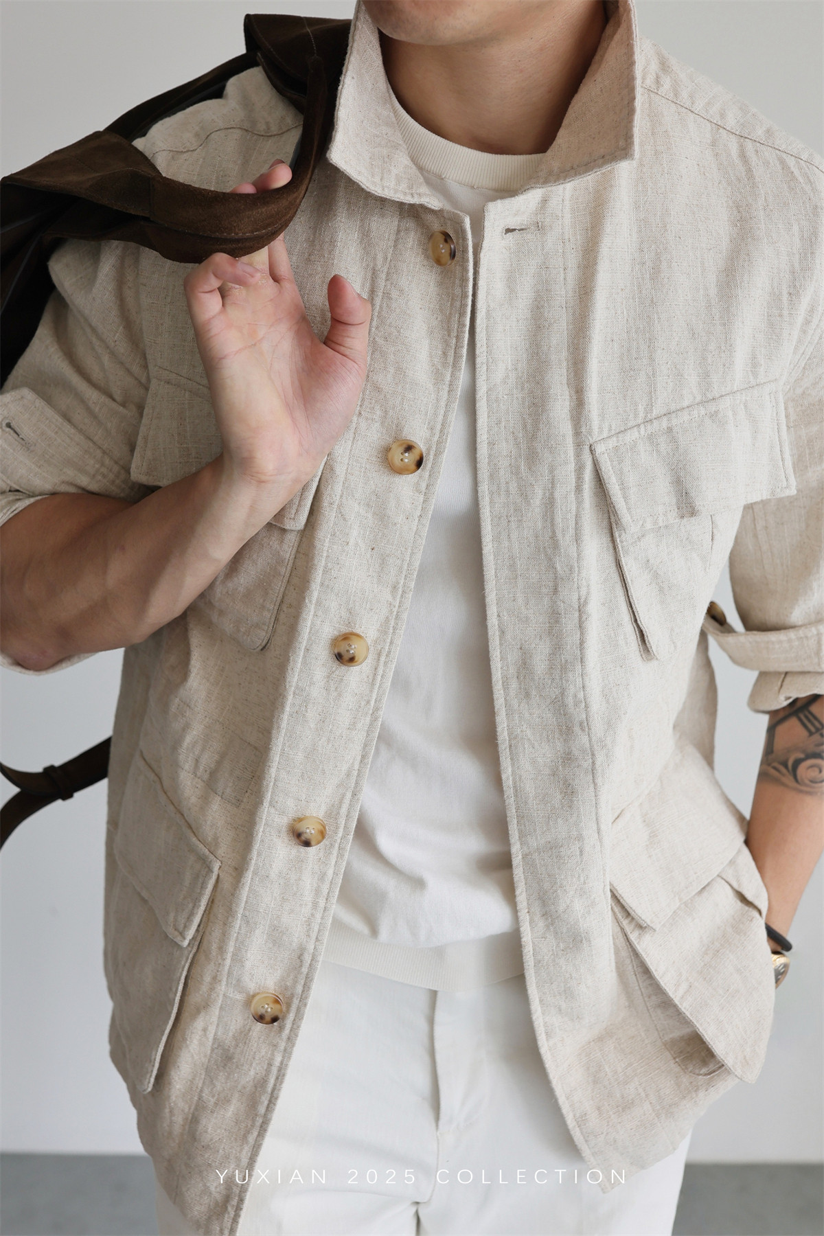 MONSEN Suitory Ramie-Cotton M42 Safari Jacket product image