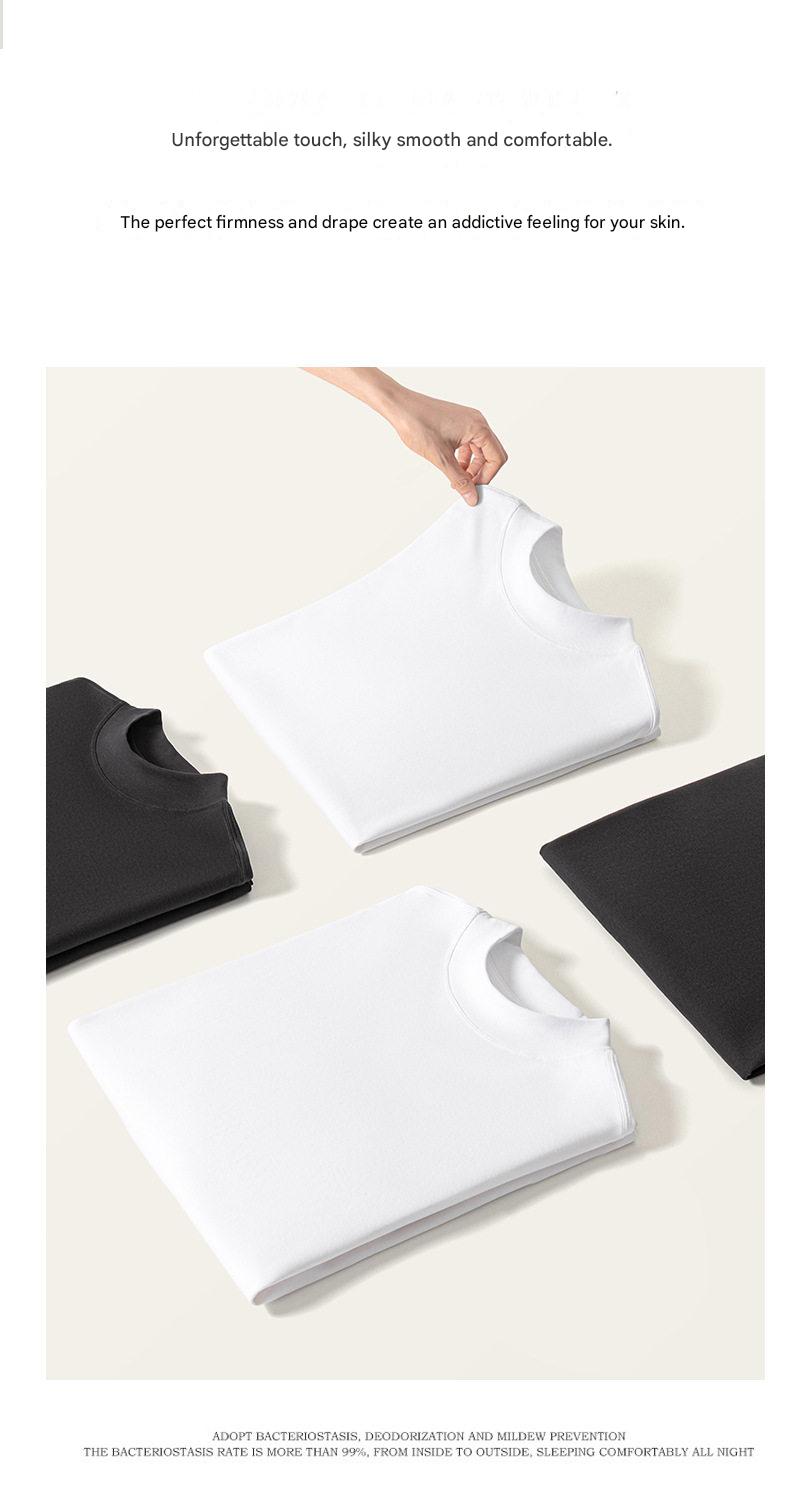 MONSEN Suitory Mid-Neck Long Sleeve T-Shirt in Cotton product image