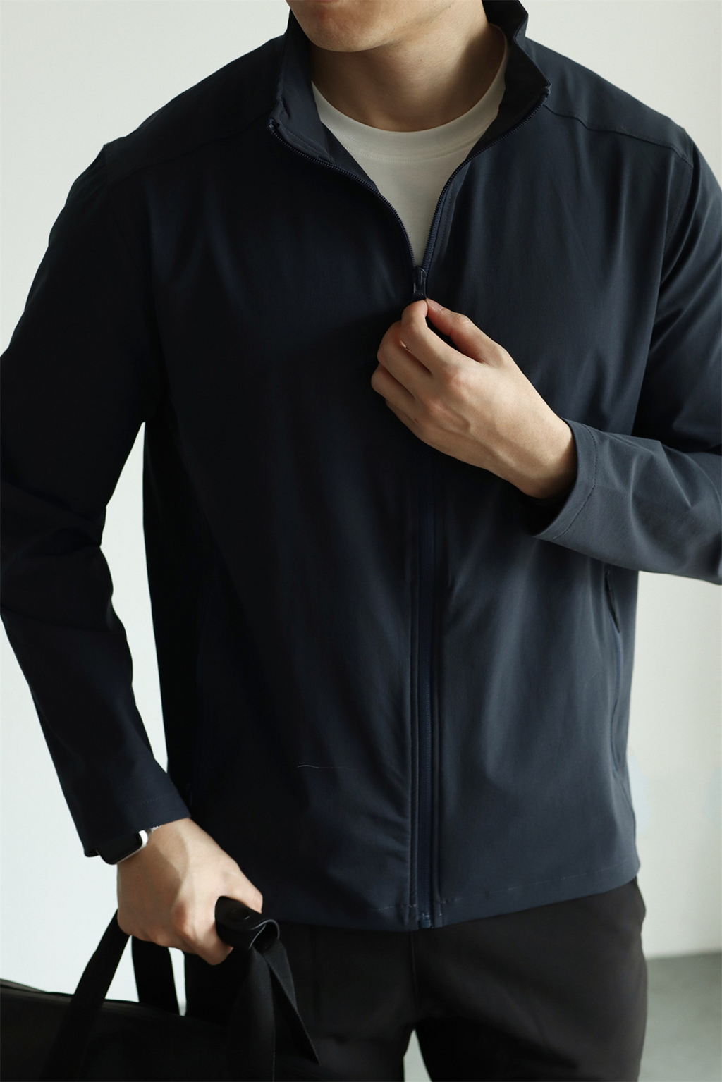 MONSEN Suitory Woven Quick-Dry 4-Way Stretch Outerwear Jacket in Denim product image