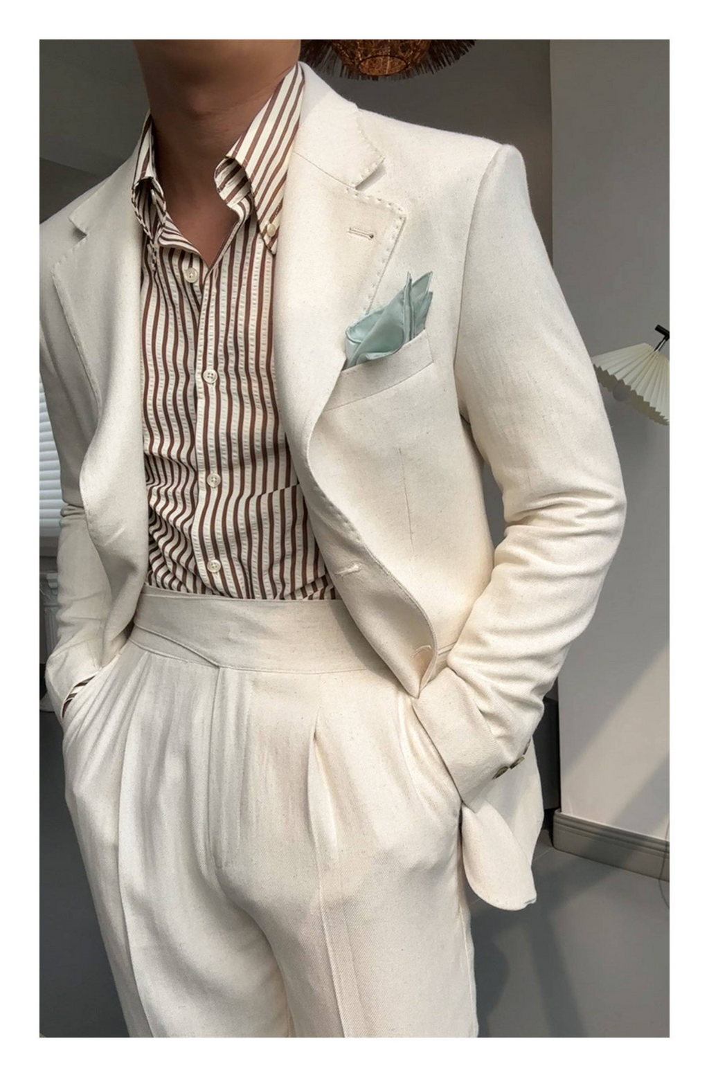 MONSEN Suitory Linen Half-Lined Single-Breasted Suit product image
