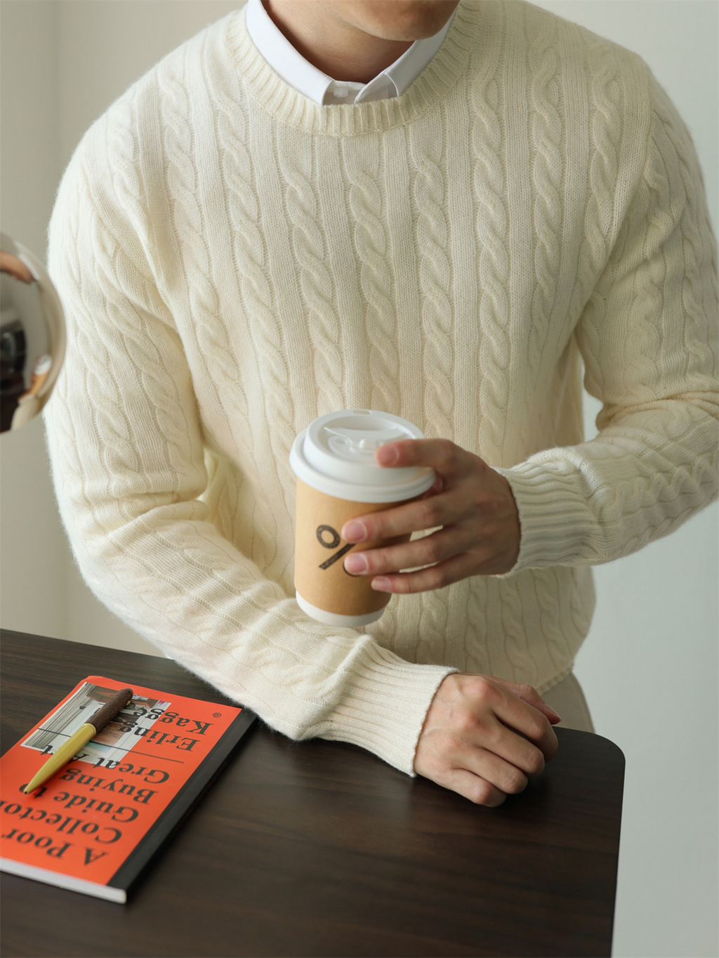MONSEN Suitory Merino Wool Cable-Knit Sweater product image