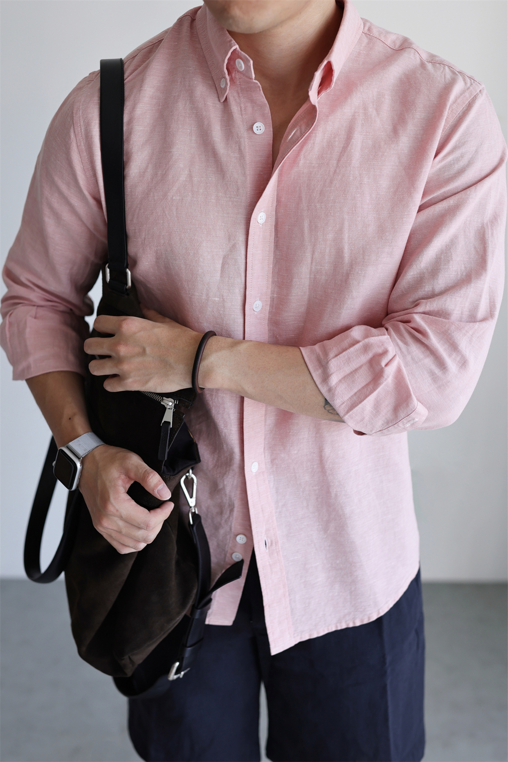 Linen-Cotton Yarn-Dyed Shirt