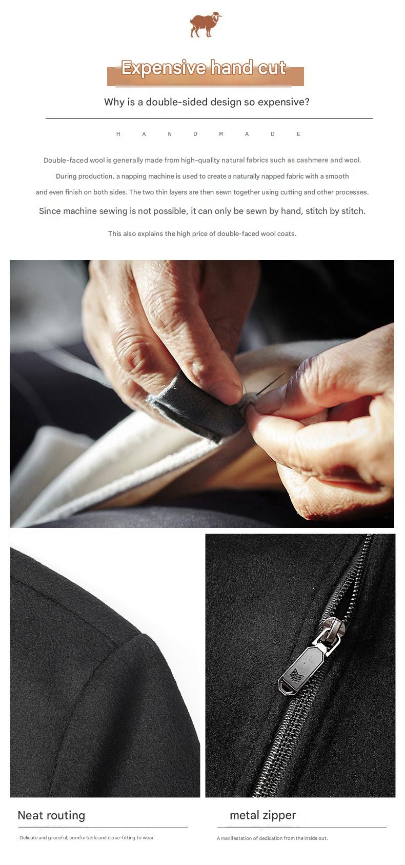 100% Wool Double-Faced Short Coat