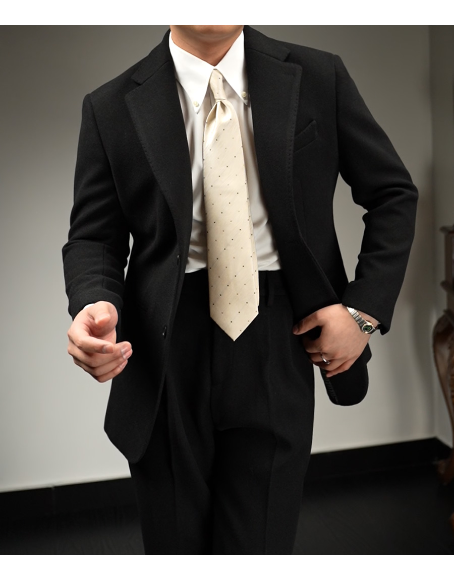 MONSEN Suitory Jacquard Striped Tie in Performance Blend product image