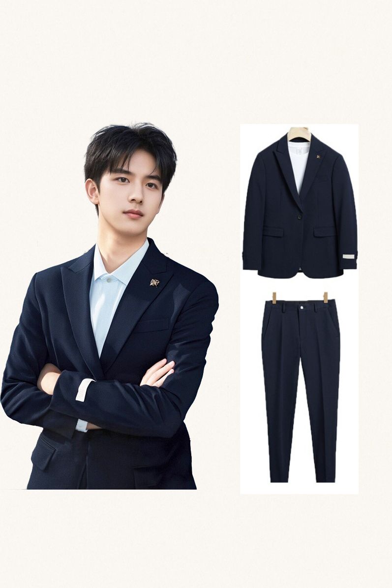 MONSEN Suitory Slim-Fit British Style Solid Suit in Performance Blend product image