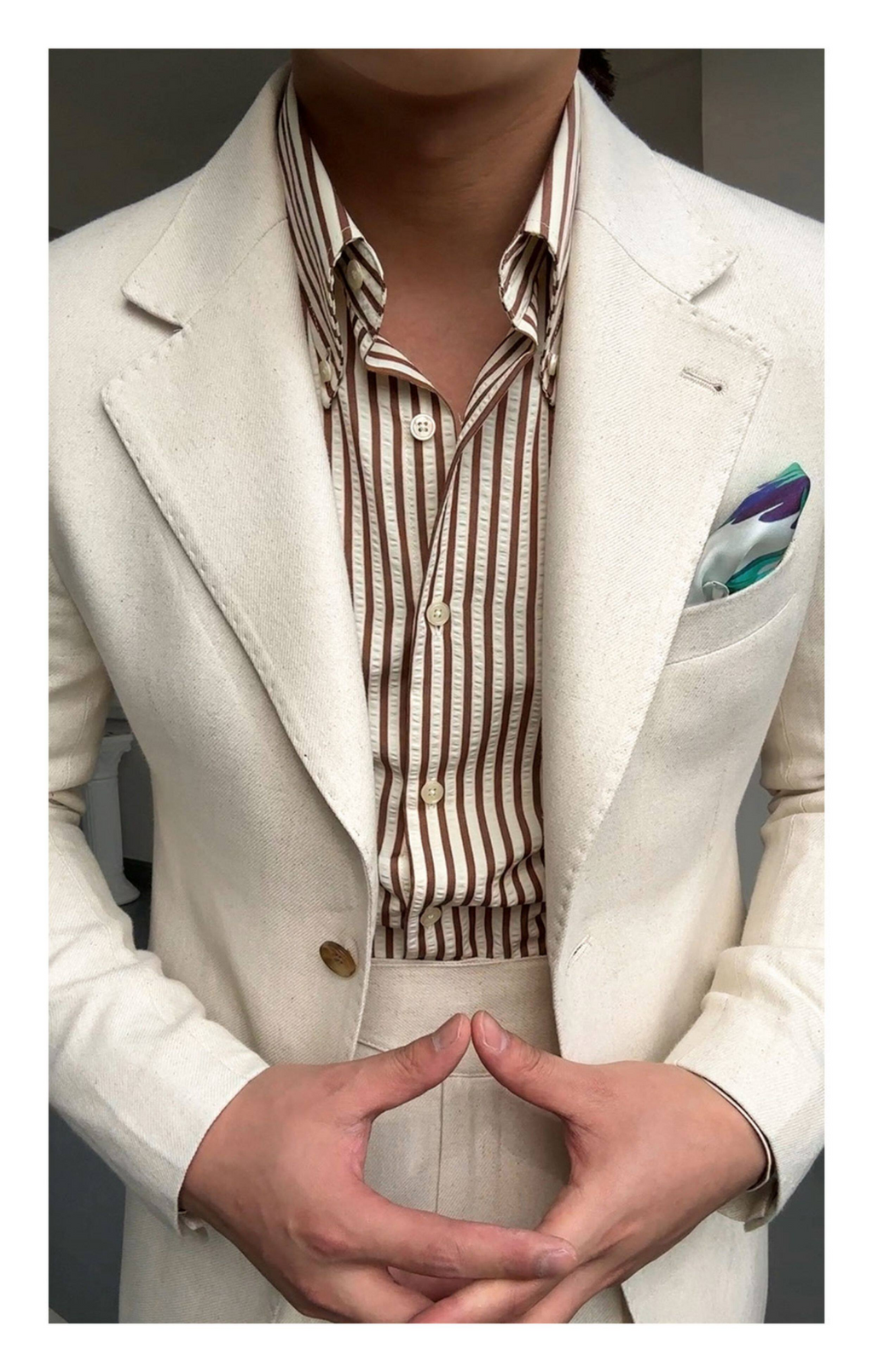 MONSEN Suitory Linen Half-Lined Single-Breasted Suit product image