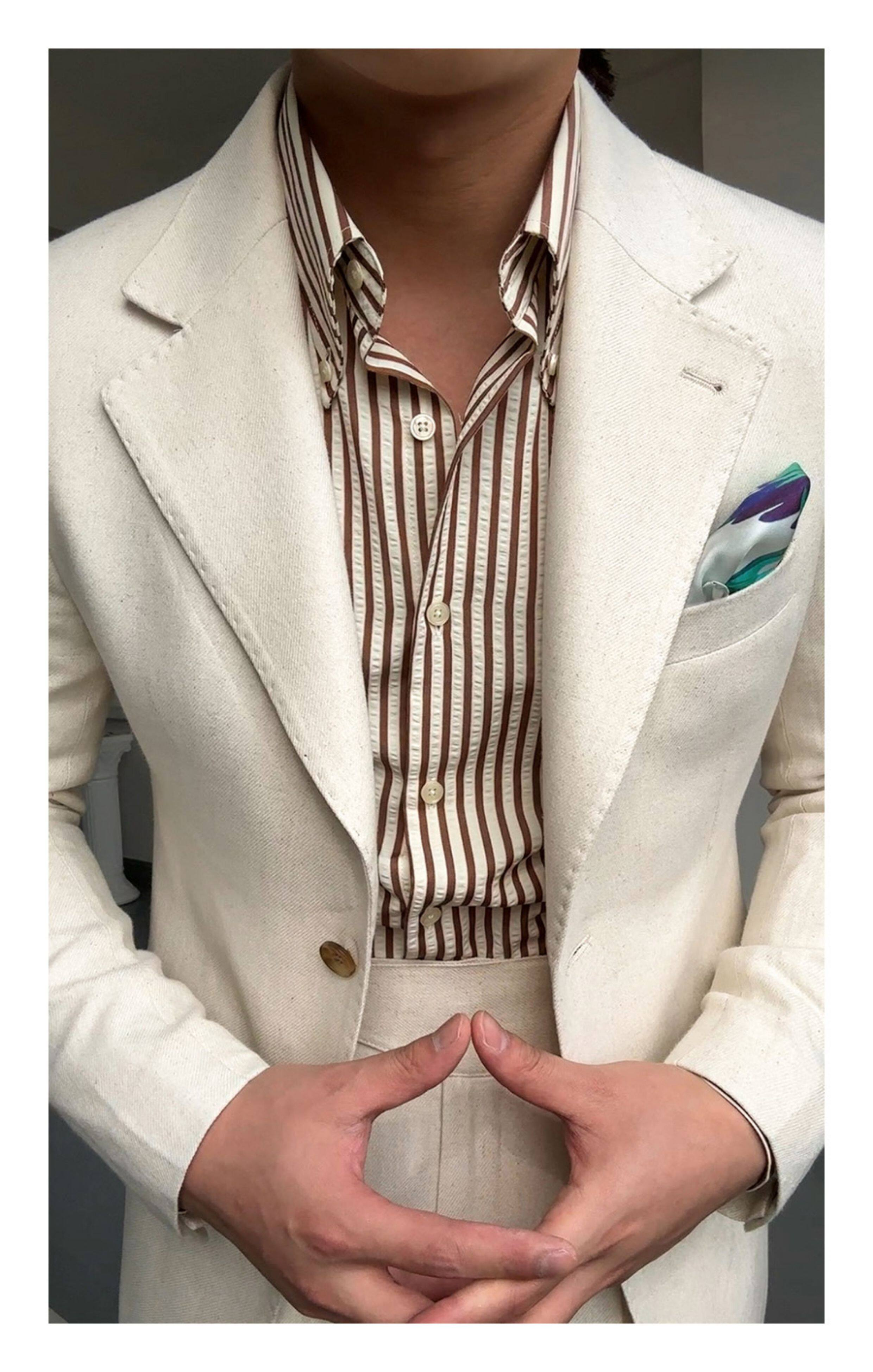 MONSEN Suitory Linen Half-Lined Single-Breasted Suit product image