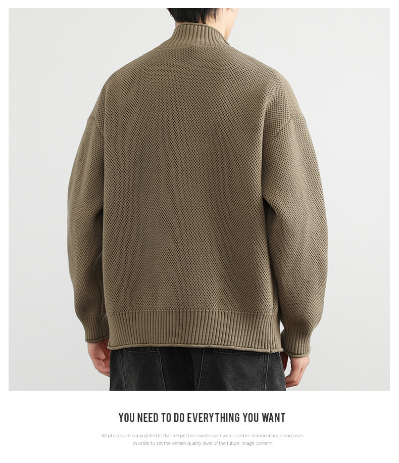 Cotton-Rich Knit Cardigan