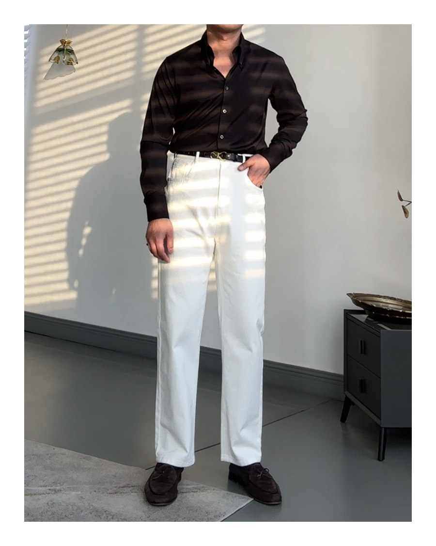 MONSEN Suitory Retro-Washed High-Rise Straight Jeans in Cotton product image