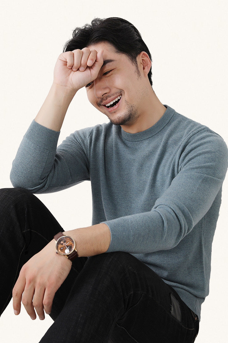 MONSEN Suitory 100% Wool Lightweight Crewneck Knit product image