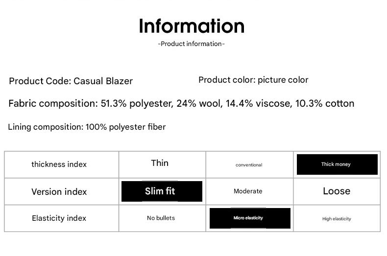 Wool Blend Single Blazer
