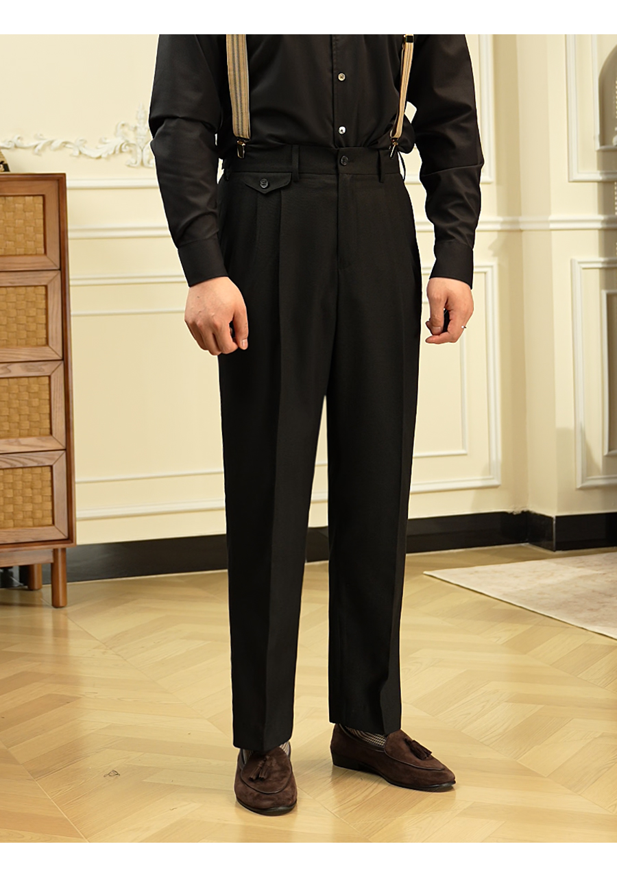 Wrinkle-Resistant Straight Trousers