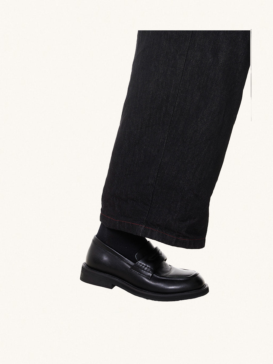 MONSEN Suitory Square-Toe Slip-On Loafers in Leather product image