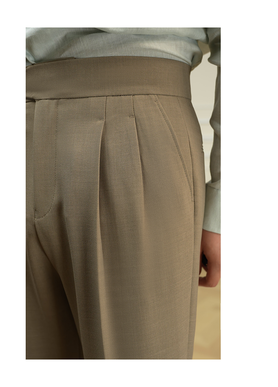 Double-Pleated Trousers