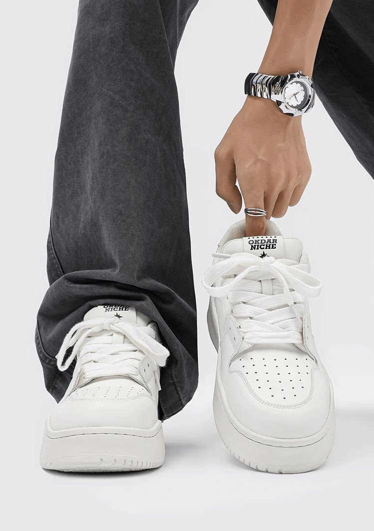 MONSEN Suitory Breathable Height-Boost Sneakers in Linen product image