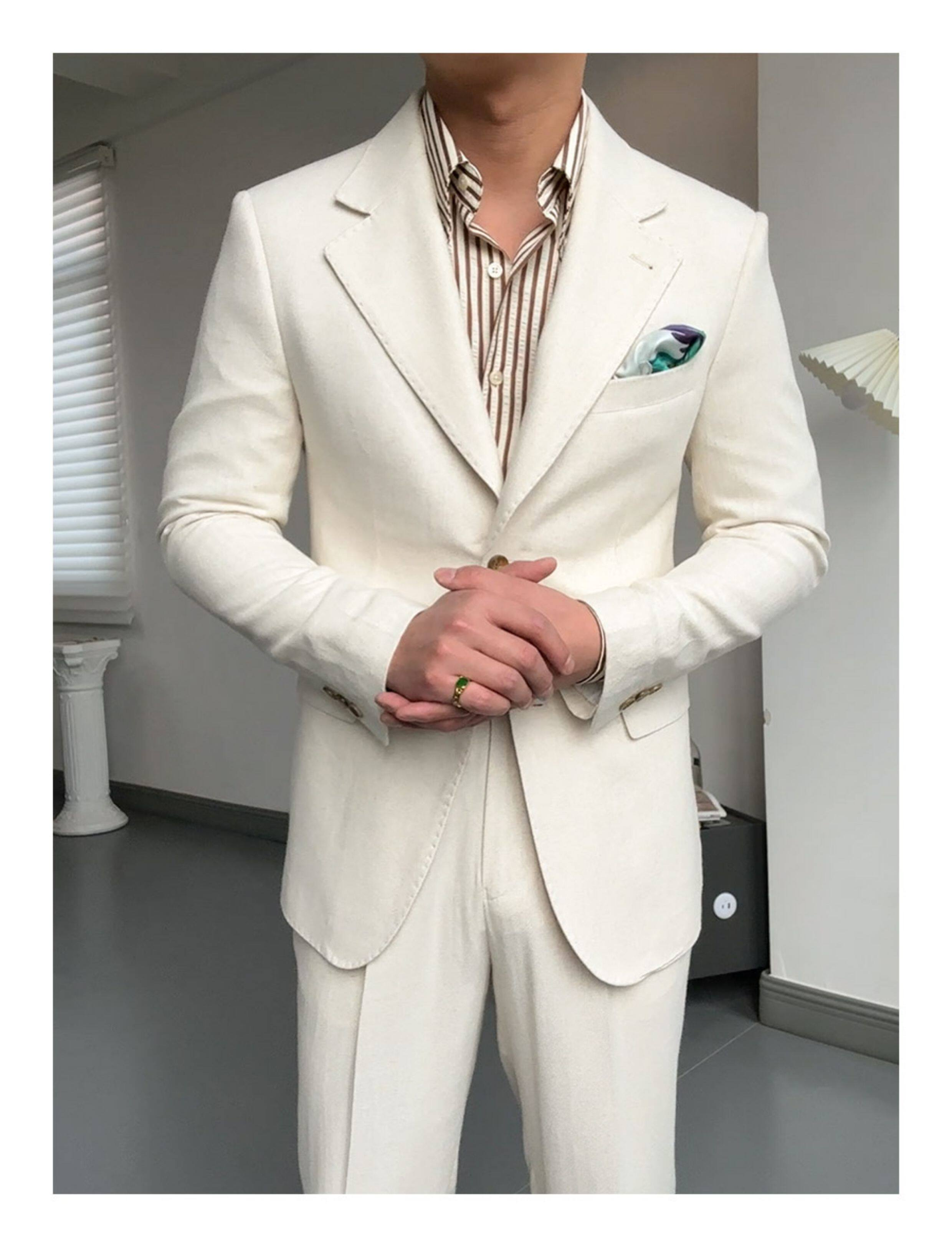 MONSEN Suitory Linen Half-Lined Single-Breasted Suit product image