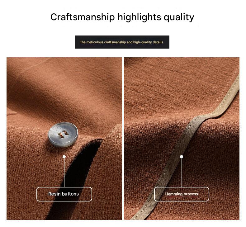 MONSEN Suitory 100% Cotton Single-Breasted Blazer product image