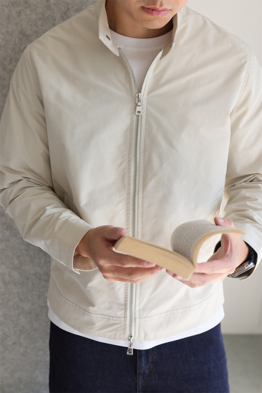MONSEN Suitory Lightweight G9 Harrington Subtle Jacket in Performance Blend product image